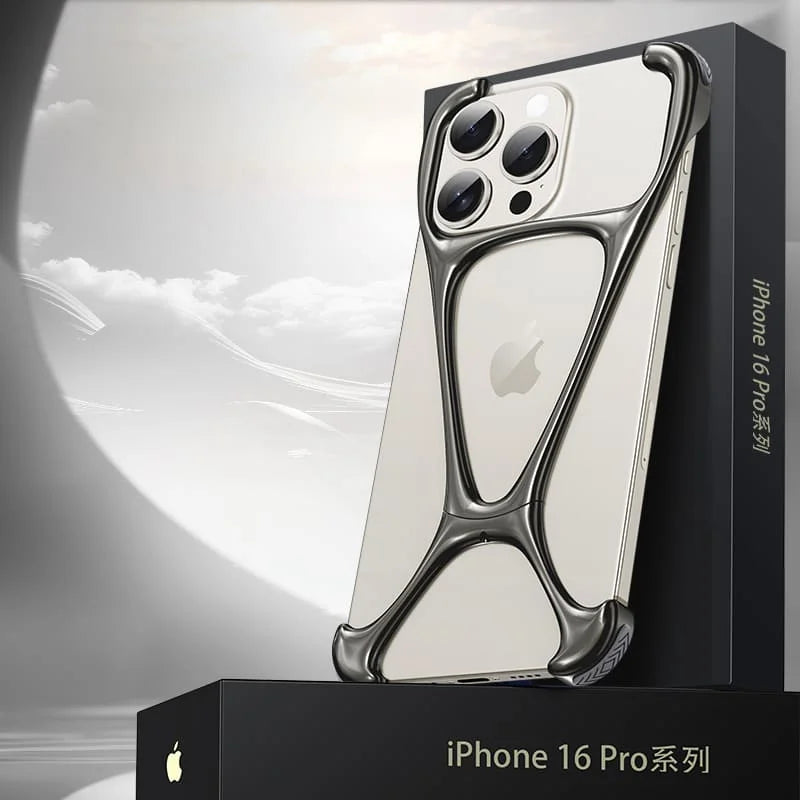 2025  Frameless Aluminum and Titanium iPhone Case Heat Dissipation Mobile Phone Case for iPhone 15