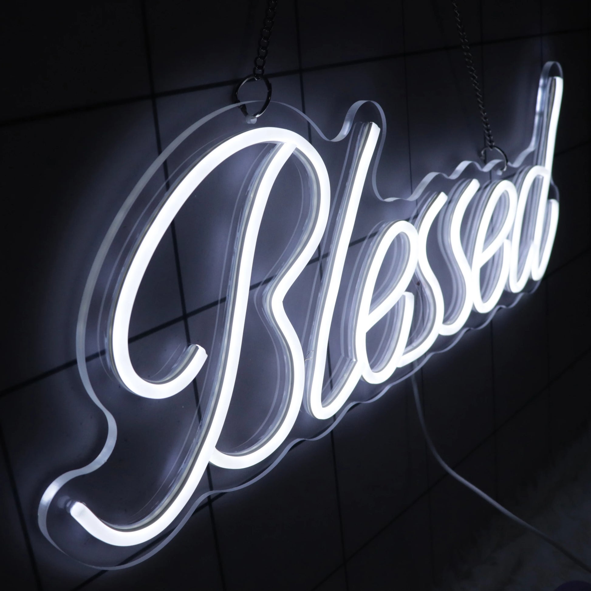 Blessed Letter Sign Atmosphere Light Neon Sign Custom Logo Neon Signage Illuminated Signs Manufacturer