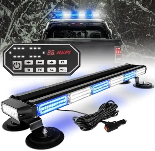 26inch 126 LED Emergency Rooftop Strobe Lights Bar Double Side Warning Hazard Snow Plow Flashing Light Traffic Light
