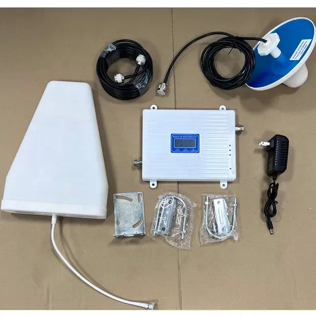 4g signal Booster 900 1800 2100 mhz Three Multi Bands Full Set Gsm Mobile Cell Phone Network signal Amplifier Repeater Booster