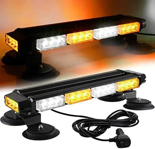 16.8 Inch LED Light Bar High Intensity Emergency Hazard Warning Beacon Lights 26 Flashing Modes Green White