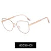 2023 New Ms 82036 Women's Cat Eye Glasses with Gradient Lens Fashionable Tempered Anti-Blue Light Optical Eyewear Metal Frame