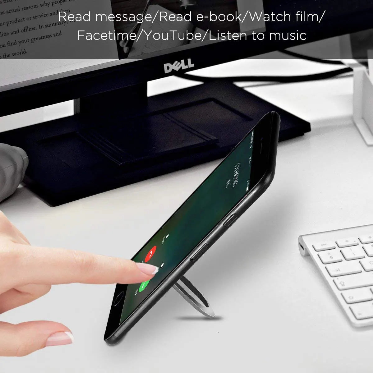 360 Degree Rotate Slim Metal Thin Finger Hand Back Grip Loop Kickstand for iphone Case Magnetic Cell Phone Ring Holder Stand