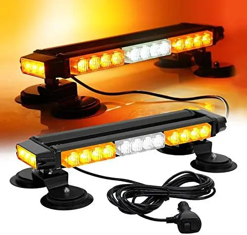 16.8 Inch LED Light Bar High Intensity Emergency Hazard Warning Beacon 26 Flashing Modes Magnetic Base for Car-New Condition