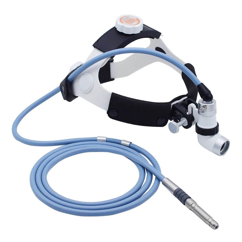 AmywellMED LED Fiber Optic Headlamp Medical Ent Headlight Spot Size Adjustable with Cold Light Source