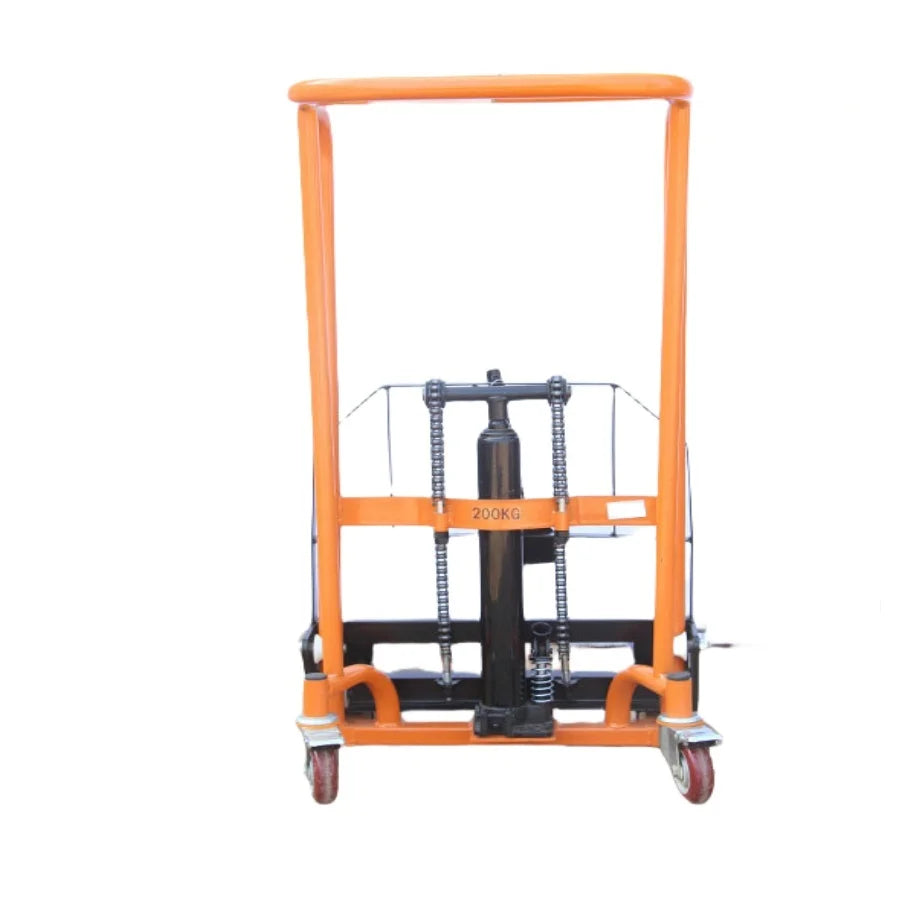 1.2m Micro Forklift Trolley 260kg Dynamic Stacker Car Hydraulic Pallet Driver Manual Wheelbarrow for Small Household Platform