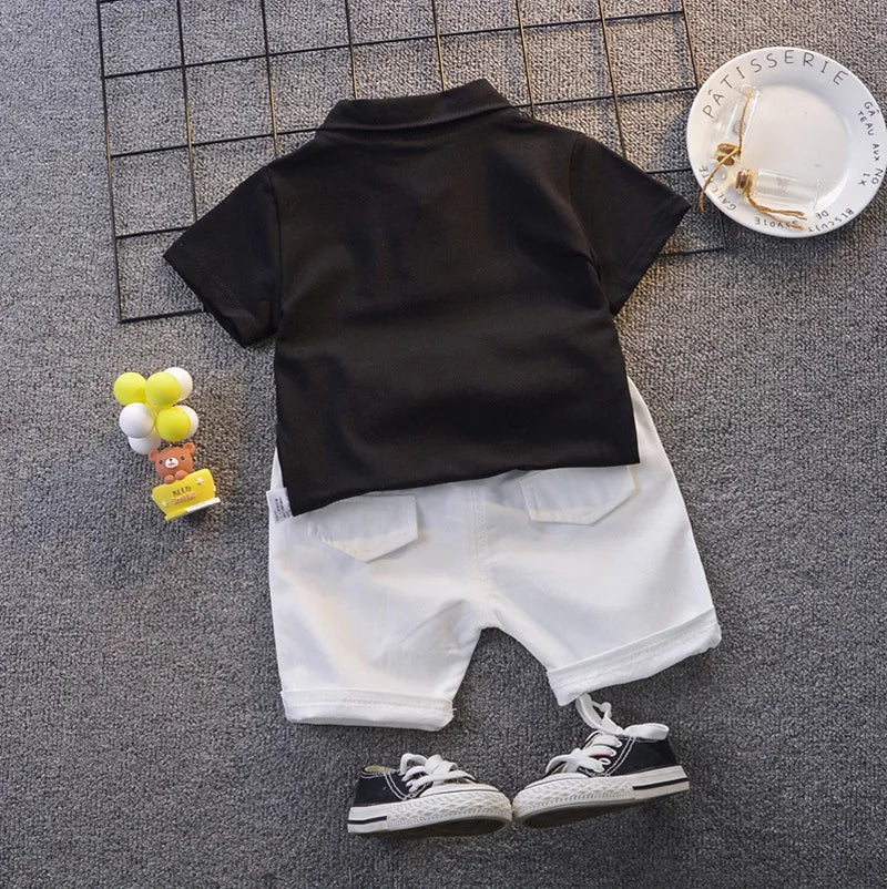 DIIMUU Baby Children Boys Clothing Sets 2pcs T-shirt + Shorts Kids Outfits 1-4 Years Fashion Cotton Tops Pants Summer Wear