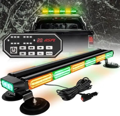 26inch 126 LED Emergency Rooftop Strobe Lights Bar Double Side Warning Hazard Snow Plow Flashing Light Traffic Light