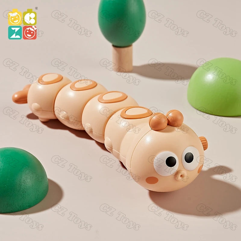 Amazons Hot Sale Funny Wind up Toys Cartoon Animals Clockwork Crawling Toy Caterpillar for Baby Gifts Kawaii Inchworm Kids Toys