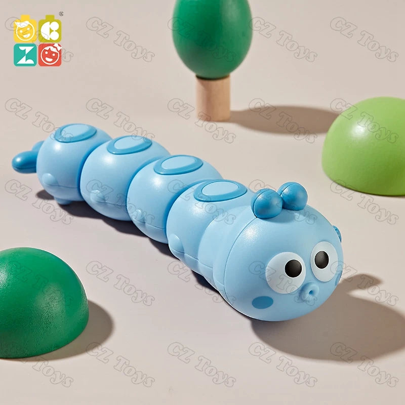 Amazons Hot Sale Funny Wind up Toys Cartoon Animals Clockwork Crawling Toy Caterpillar for Baby Gifts Kawaii Inchworm Kids Toys