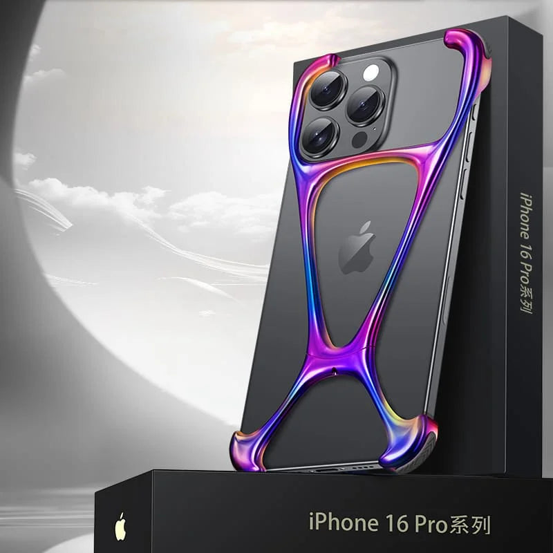 2025  Frameless Aluminum and Titanium iPhone Case Heat Dissipation Mobile Phone Case for iPhone 15