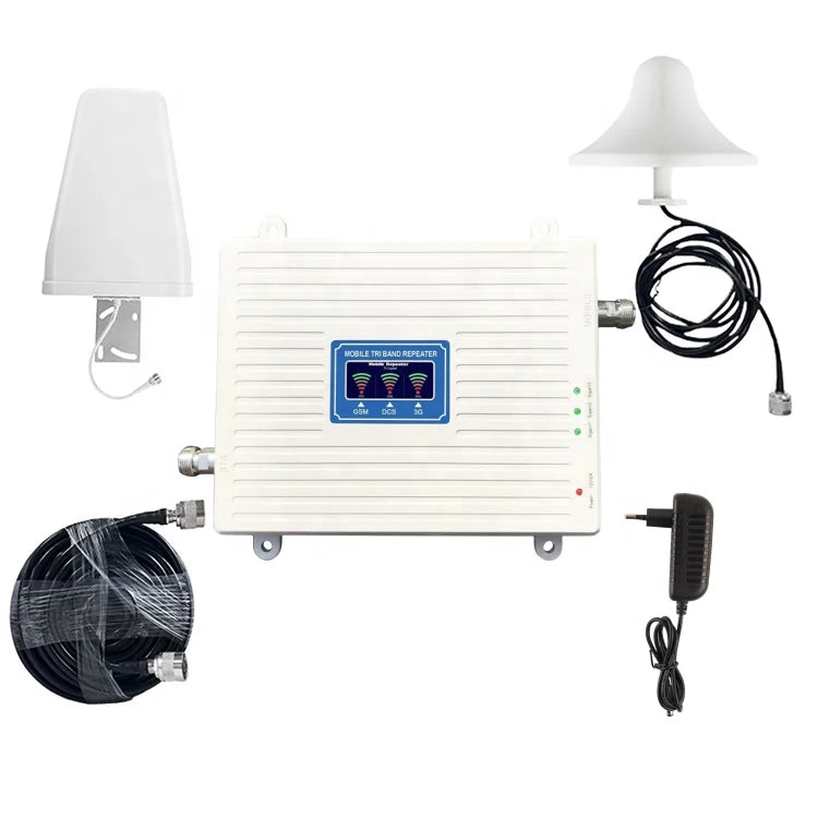 4g signal Booster 900 1800 2100 mhz Three Multi Bands Full Set Gsm Mobile Cell Phone Network signal Amplifier Repeater Booster