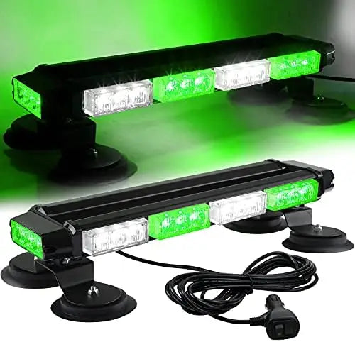 16.8 Inch LED Light Bar High Intensity Emergency Hazard Warning Beacon Lights 26 Flashing Modes Green White