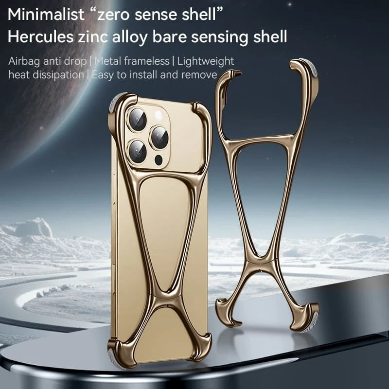 2025  Frameless Aluminum and Titanium iPhone Case Heat Dissipation Mobile Phone Case for iPhone 15