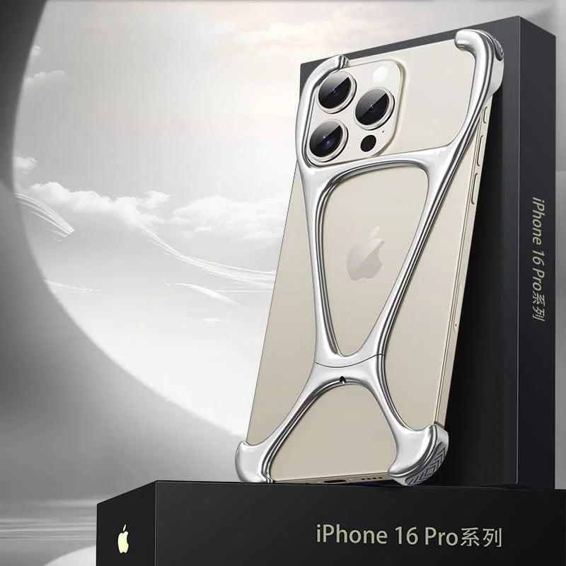 2025  Frameless Aluminum and Titanium iPhone Case Heat Dissipation Mobile Phone Case for iPhone 15