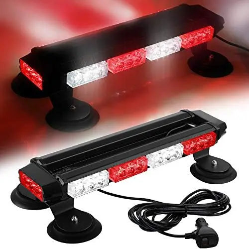 16.8 Inch LED Light Bar High Intensity Emergency Hazard Warning Beacon Lights 26 Flashing Modes Green White