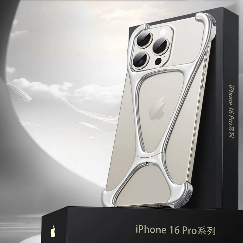 2025  Frameless Aluminum and Titanium iPhone Case Heat Dissipation Mobile Phone Case for iPhone 15