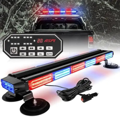 26inch 126 LED Emergency Rooftop Strobe Lights Bar Double Side Warning Hazard Snow Plow Flashing Light Traffic Light