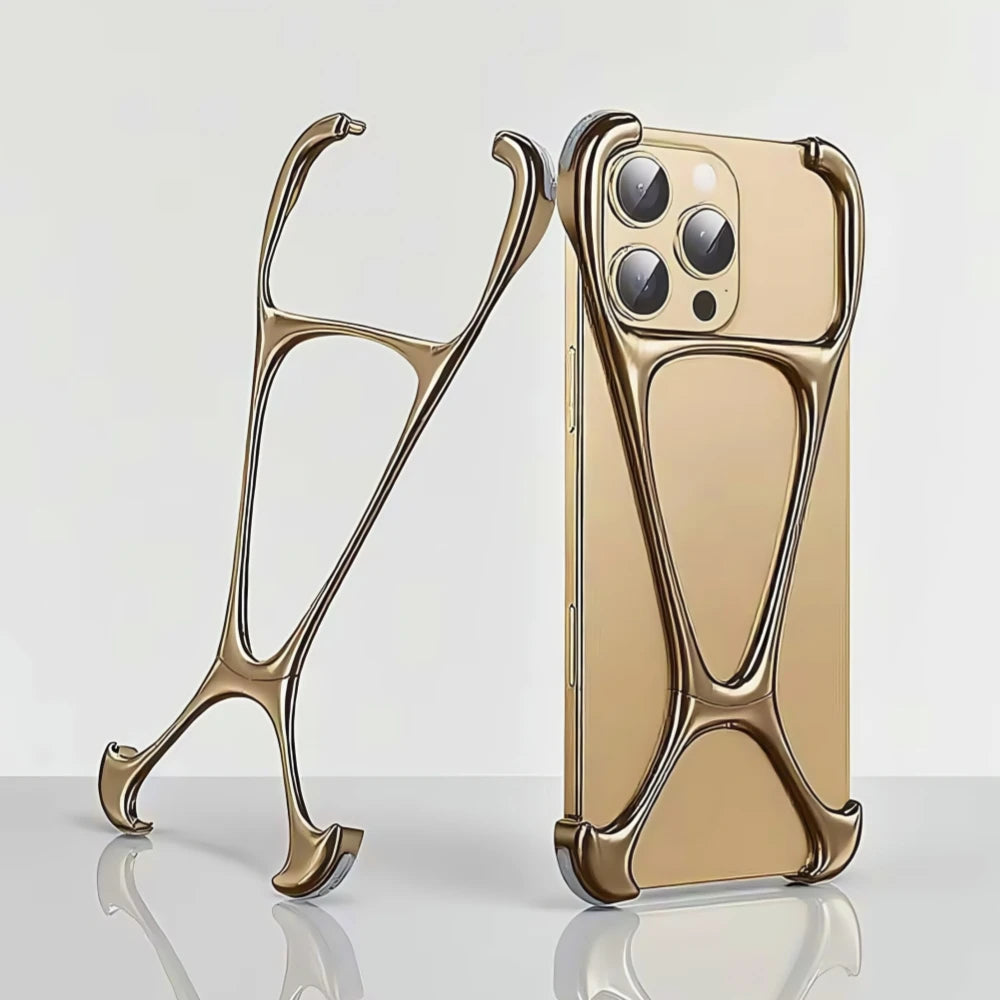 2025  Frameless Aluminum and Titanium iPhone Case Heat Dissipation Mobile Phone Case for iPhone 15