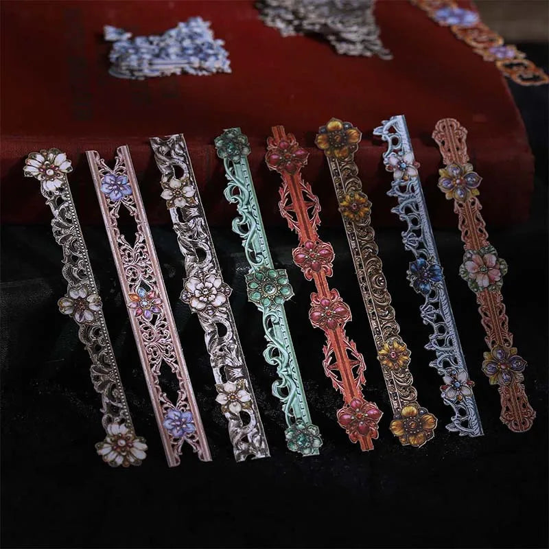 20 Sheets Per Pack of Stickers Glazed Window Series Baroque Style DIY Creative Handbook Material Stickers 6 Models