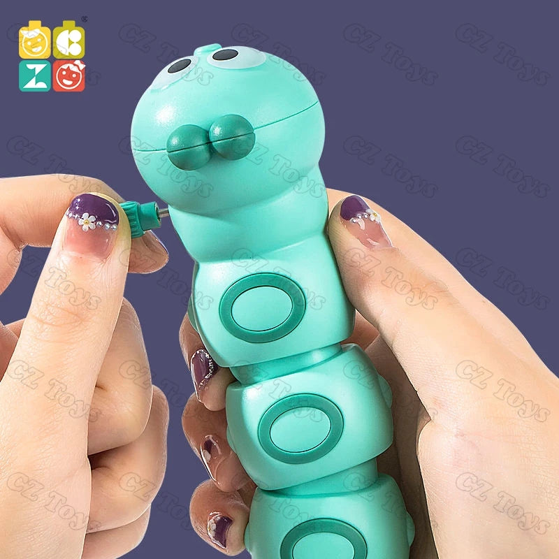 Amazons Hot Sale Funny Wind up Toys Cartoon Animals Clockwork Crawling Toy Caterpillar for Baby Gifts Kawaii Inchworm Kids Toys