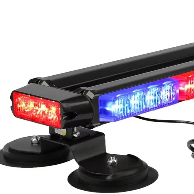 29.5Inch 54 LED Strobe Light Bar Double Side Flashing High Intensity for Emergency Warning Magnetic Base Safety Construction