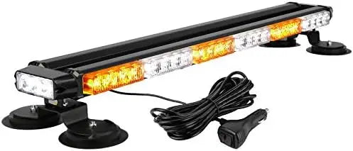 29.5Inch 54 LED Strobe Light Bar Double Side Flashing High Intensity for Emergency Warning Magnetic Base Safety Construction