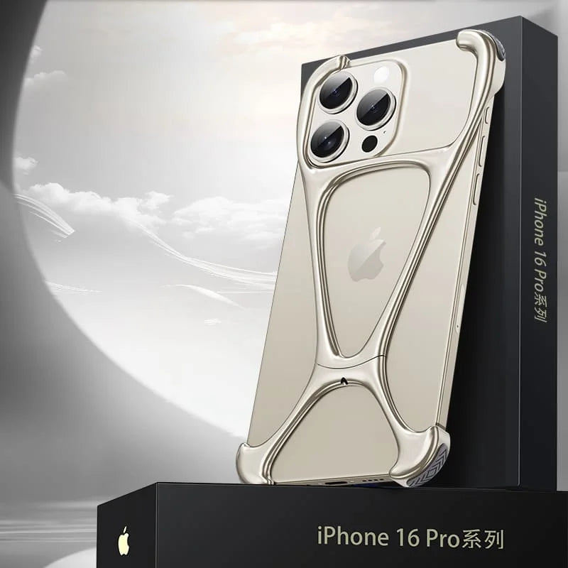 2025  Frameless Aluminum and Titanium iPhone Case Heat Dissipation Mobile Phone Case for iPhone 15