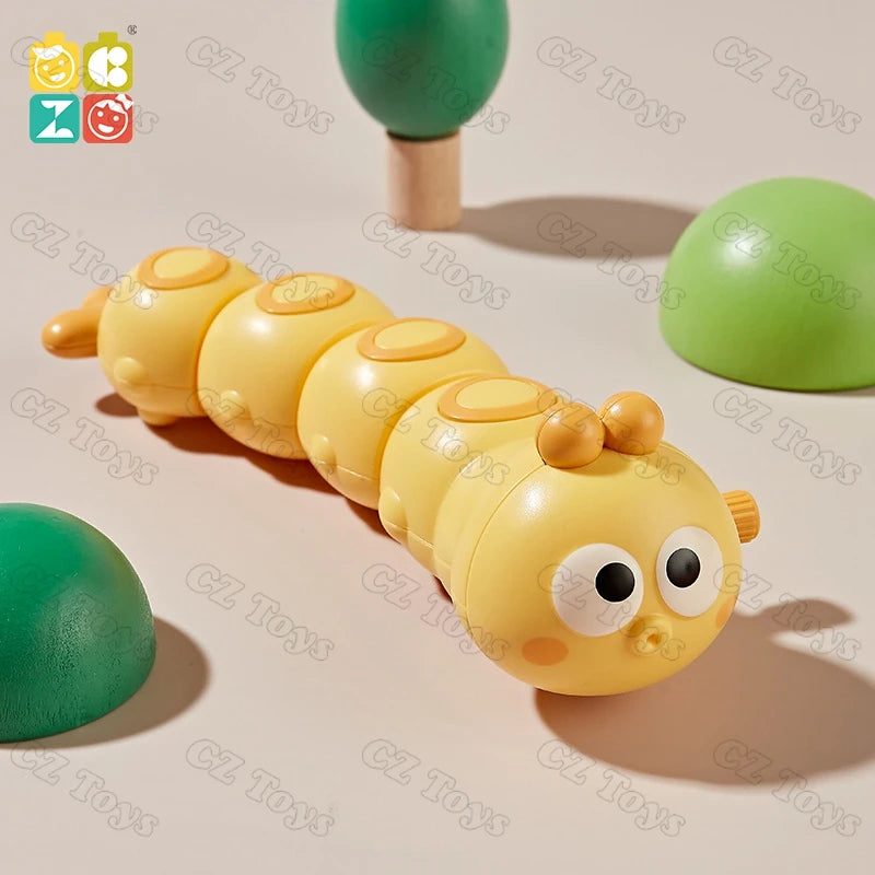 Amazons Hot Sale Funny Wind up Toys Cartoon Animals Clockwork Crawling Toy Caterpillar for Baby Gifts Kawaii Inchworm Kids Toys