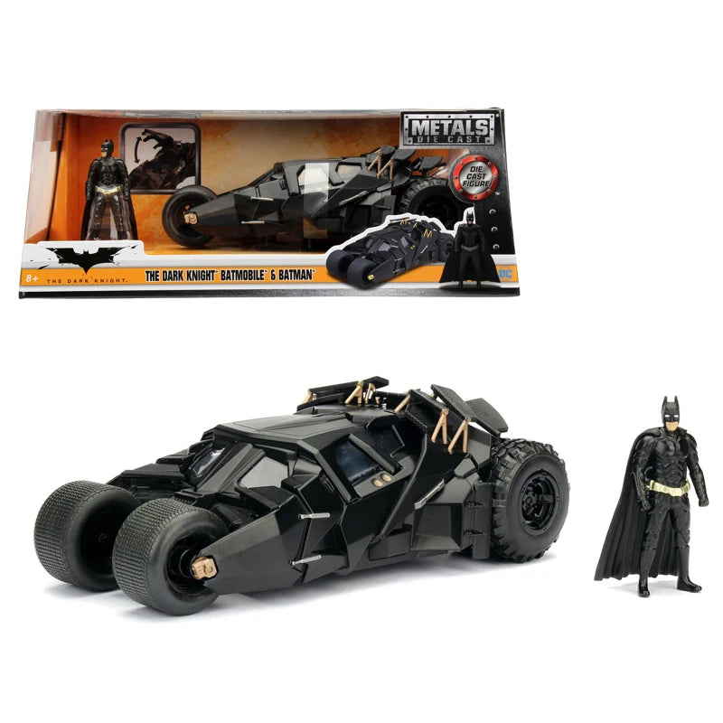 DCD 2008 'The Dark Knight' Tumbler Batmobile Diecast Model Car with for Batman Figurine 1/24 Scale Jada Features Open Doors