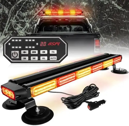 26inch 126 LED Emergency Rooftop Strobe Lights Bar Double Side Warning Hazard Snow Plow Flashing Light Traffic Light