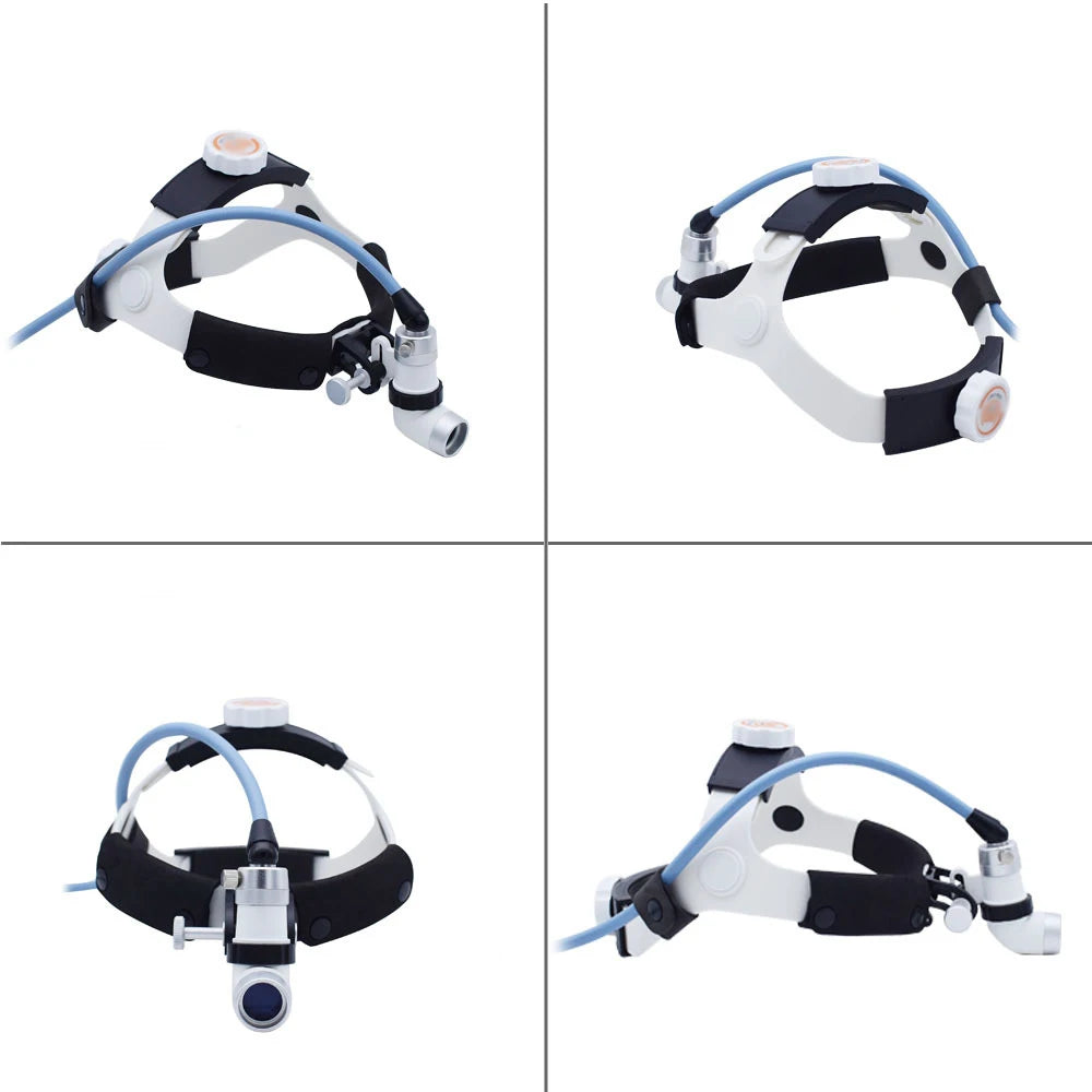 AmywellMED LED Fiber Optic Headlamp Medical Ent Headlight Spot Size Adjustable with Cold Light Source