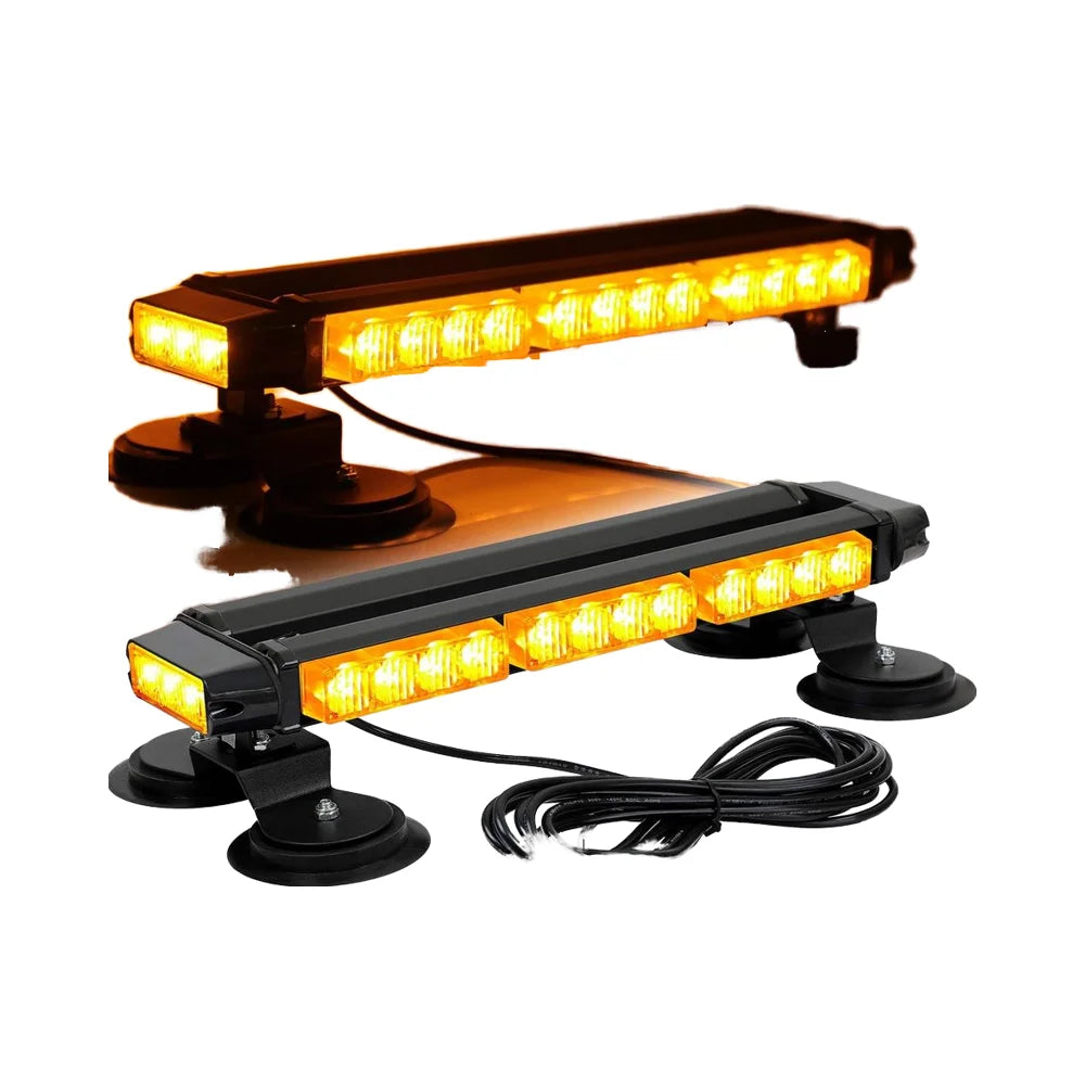 16.8 Inch LED Light Bar High Intensity Emergency Hazard Warning Beacon 26 Flashing Modes Magnetic Base for Car-New Condition