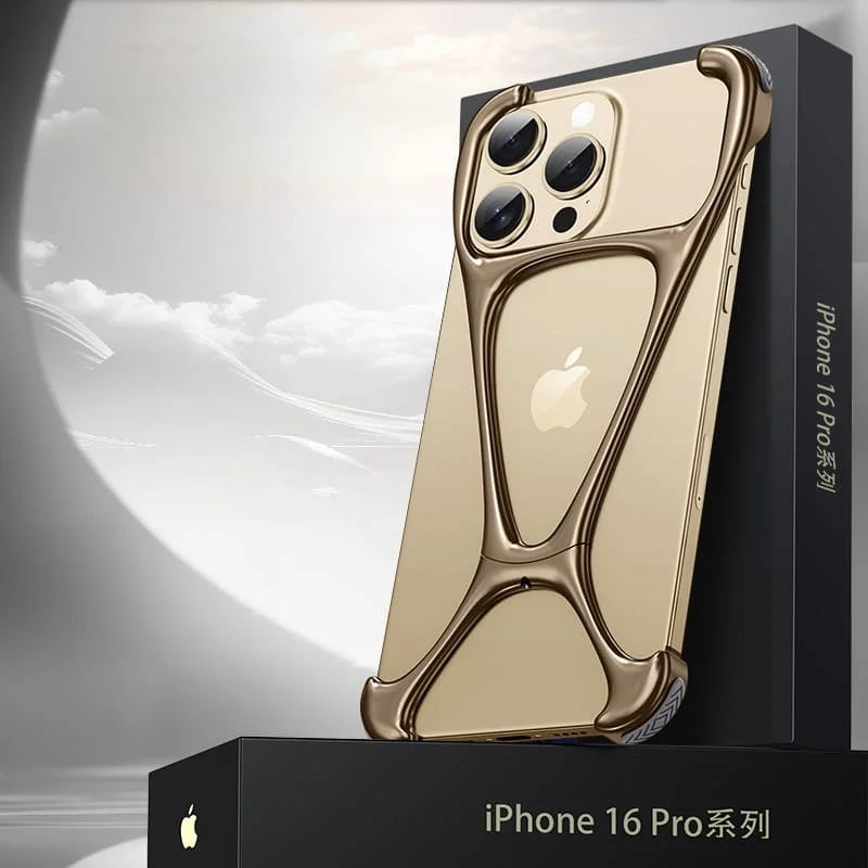 2025  Frameless Aluminum and Titanium iPhone Case Heat Dissipation Mobile Phone Case for iPhone 15