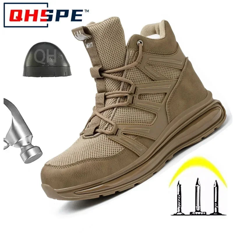 37-50 Fashion 2025 New Safety Shoes Men Anti-smash Work Shoes Anti Slip Indestructible Shoes Protective Sneakers Men Boots