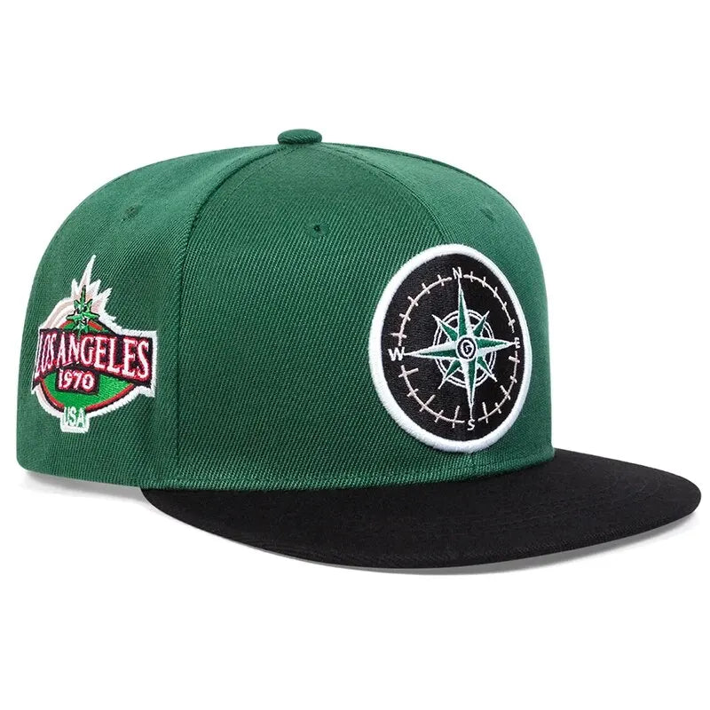 Unisex Compass Embroidery Hip-Hop Hats Spring Autumn Outdoor Adjustable Casual Baseball Caps Sunscreen Hat 