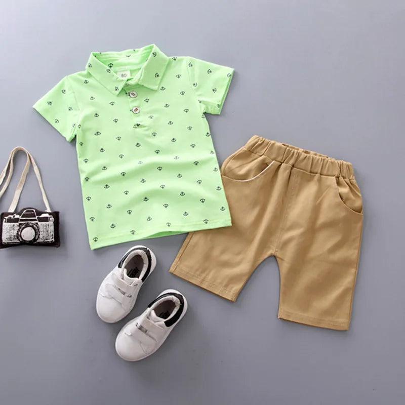 Summer Boys Clothes Sets Kids T-shirt+shorts 2pcs Baby Toddler Outfit Sport Suit 1 2 3 4 Years Boys Costume Children Clothing