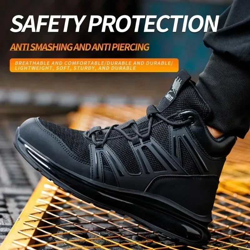 37-50 Fashion 2025 New Safety Shoes Men Anti-smash Work Shoes Anti Slip Indestructible Shoes Protective Sneakers Men Boots