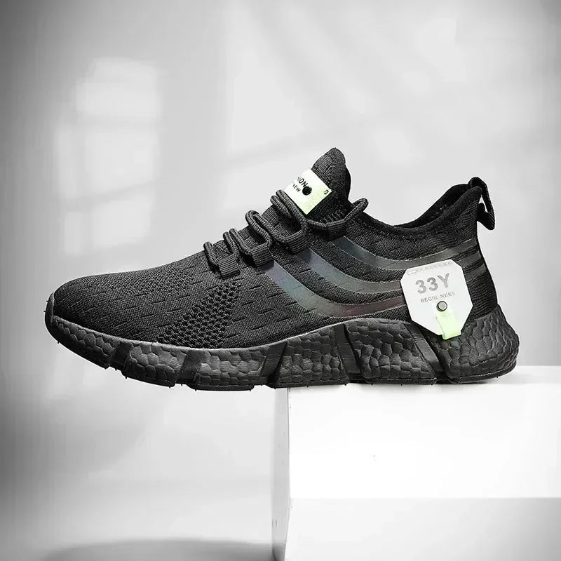 Men's Shoes Sports Shoes 2025 Summer New Mesh Breathable Running Shoes Soft Sole Shock-absorbing Running Shoes Lightweight Shoes
