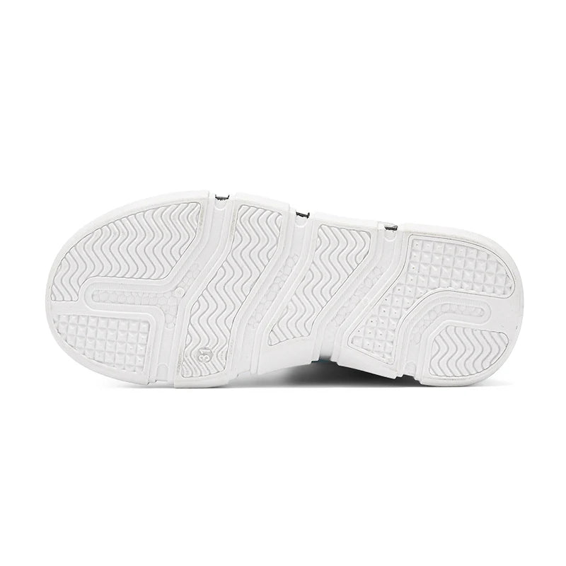 Family shoes 2024 new children's sports shoes high top large children boys casual buckle non-slip wear-resistant blue ball shoes