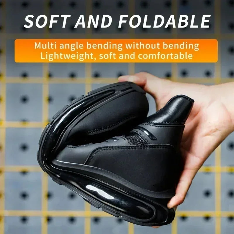 37-50 Fashion 2025 New Safety Shoes Men Anti-smash Work Shoes Anti Slip Indestructible Shoes Protective Sneakers Men Boots