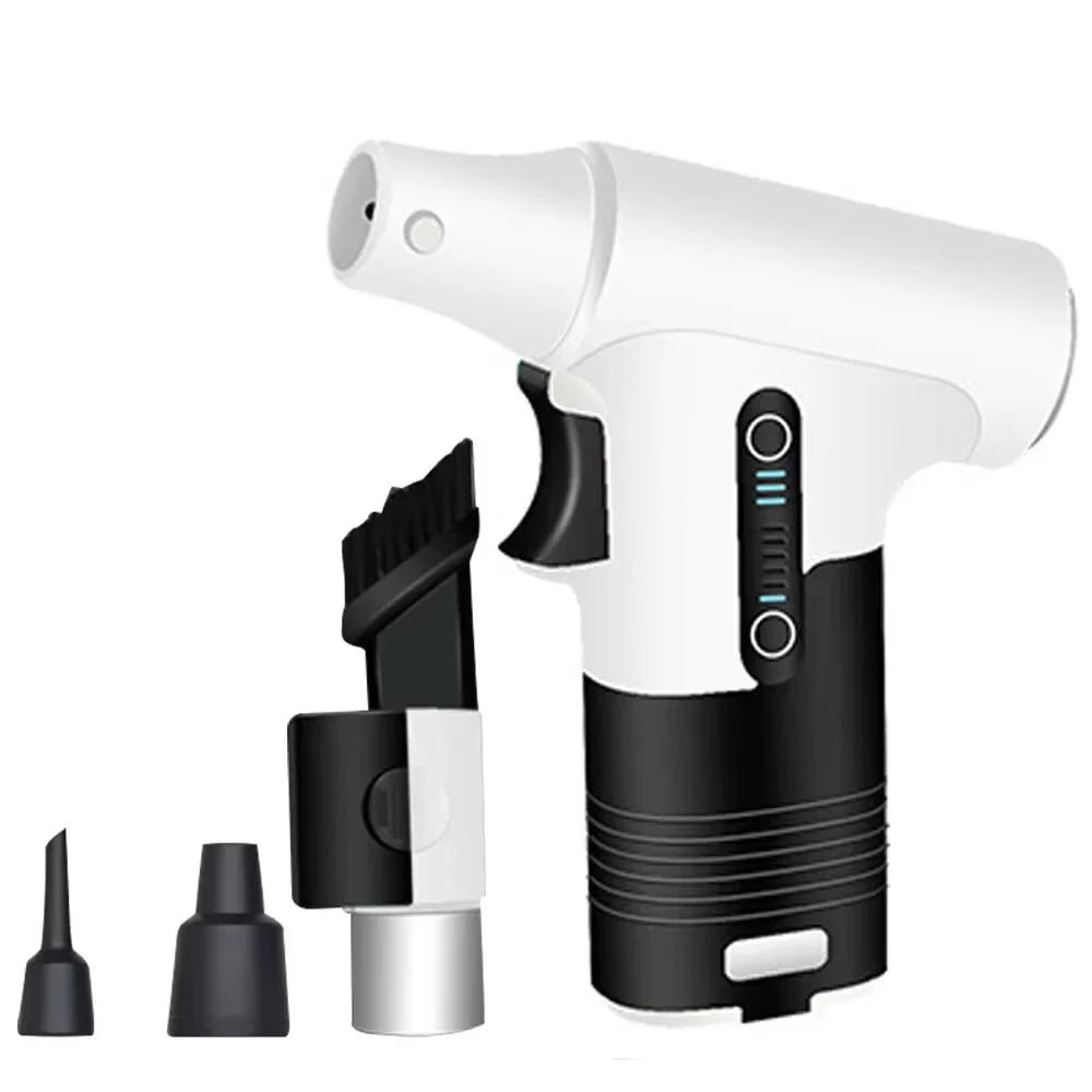 130000-120000PM Air Blower Turbo Jet Fan Electric Power Display Handheld Mini Dust Cleaner High Speed Duster Gun Cleaning Tool