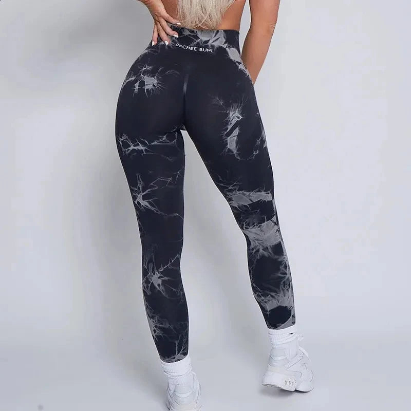 2025 Brand Bum Seamless Leggings Women Bubble Gum Tie Dye Lightning Marble Pants Leggings Gym Workout Fitness Leggings