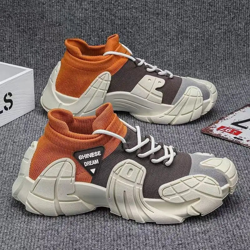 Men's new 2025 comfortable, lightweight, thick sole, high-resistance, anti-slip, wear-resistant sports and casual men's shoes