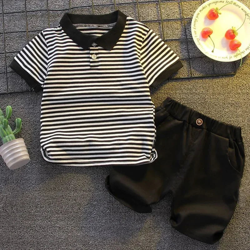 DIIMUU Summer Baby Boys Clothing Sets Tee T-shirt + Short Pants Casual Cotton Kids Girls Outfits Suits 1-4 Years Children Wear