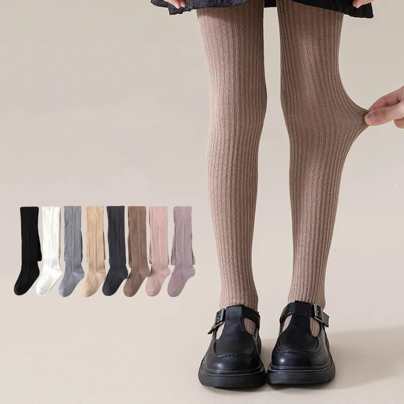0-12 Years Cute Kids Girls Cotton Tights Spring Autumn Winter Cotton Stocking Breathable Pantyhose For Toddler Girls