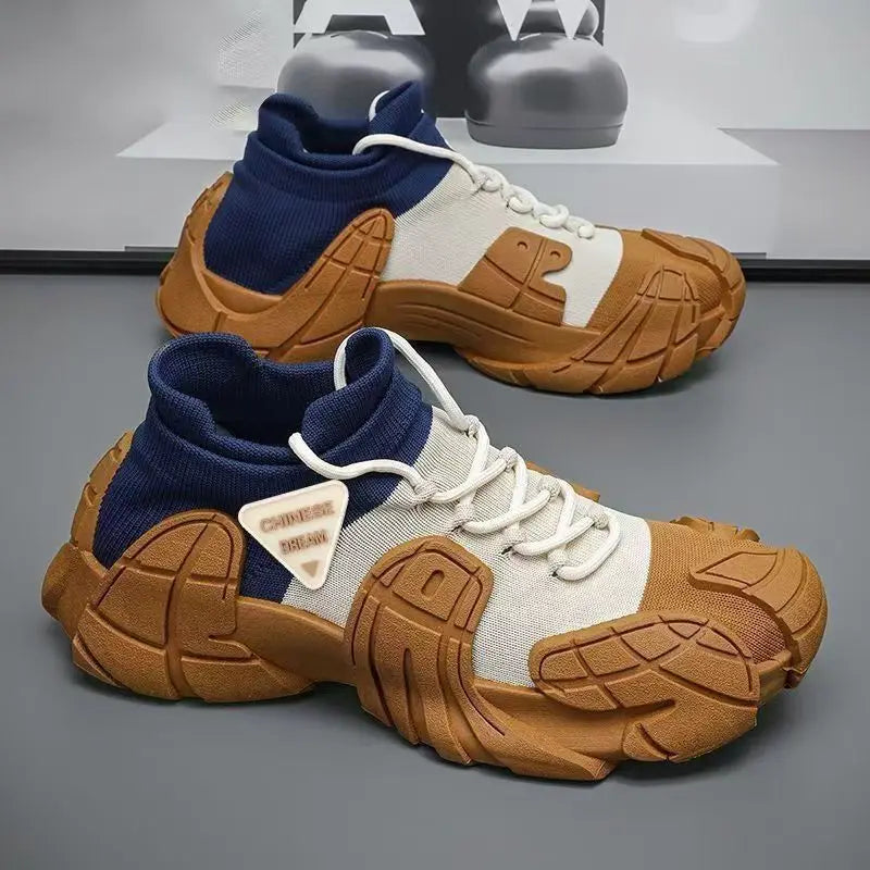 Men's new 2025 comfortable, lightweight, thick sole, high-resistance, anti-slip, wear-resistant sports and casual men's shoes