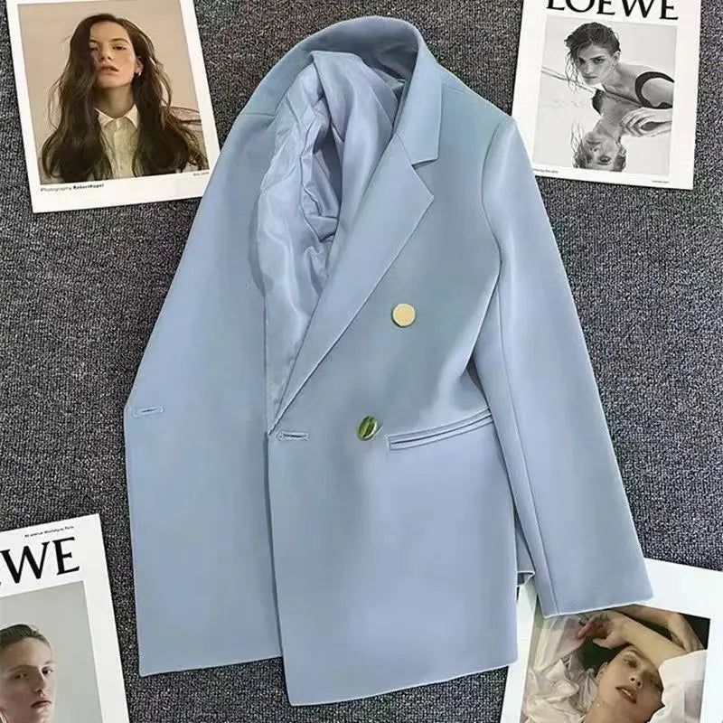 Women's Suit Coat Elegant Sports Casual Blazer Korean Fashion Luxury Jacket Spring Autumn Solid Color Ladies Clothing
