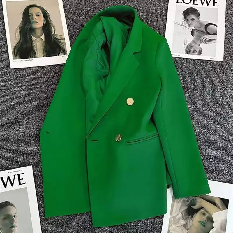 Women's Suit Coat Elegant Sports Casual Blazer Korean Fashion Luxury Jacket Spring Autumn Solid Color Ladies Clothing