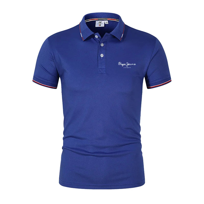 Simple custom men's polo short sleeved shirt 2025
